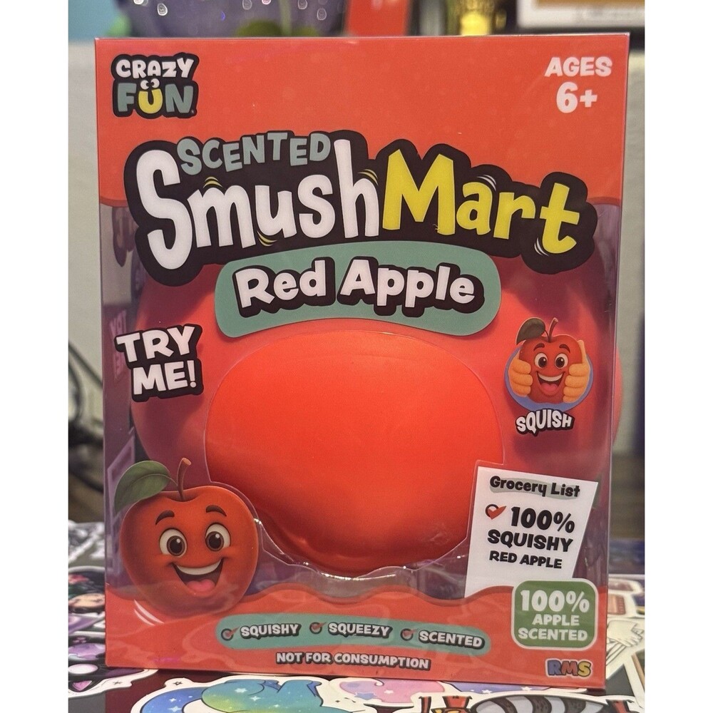 Smush Mart SCENTED RED APPLE Squishy Five Below JUMBO VIRAL  6” RMS Crazy Fun 🍎